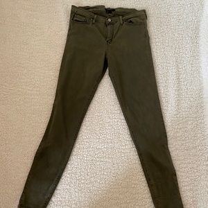 Green skinny jeans
